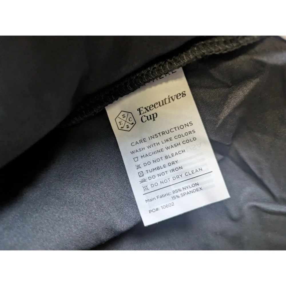 Executives Cup Monarch Lifestyle Mens Black Golf Polo‎ Shirt Large